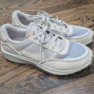 Nike Waffle Debut Running Shoes Gray Cream Mens 7.5
